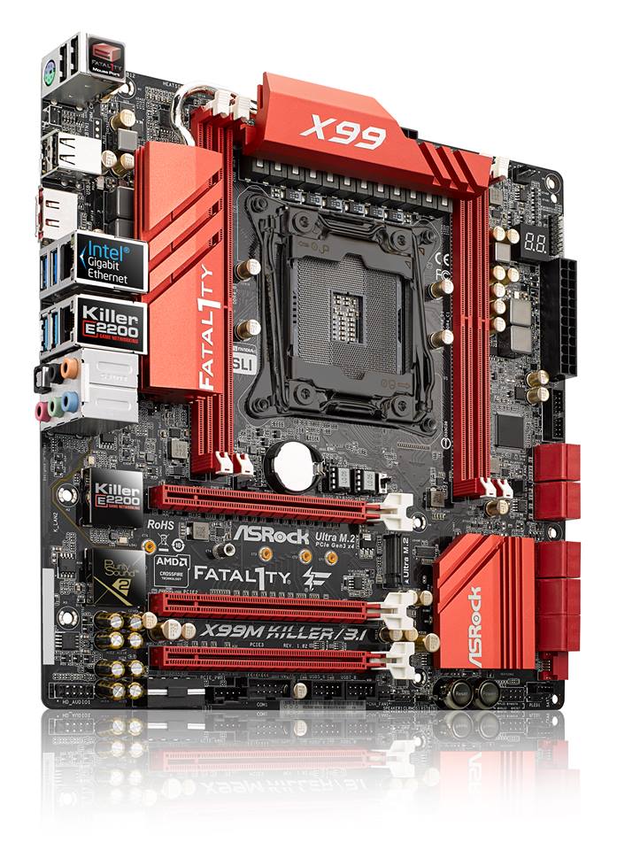 Immagine pubblicata in relazione al seguente contenuto: ASRock annuncia la motherboard micro-ATX Fatal1ty X99M Killer/3.1 | Nome immagine: news22438_ASRock-Fatal1ty-X99M-Killer-3.1_1.jpg