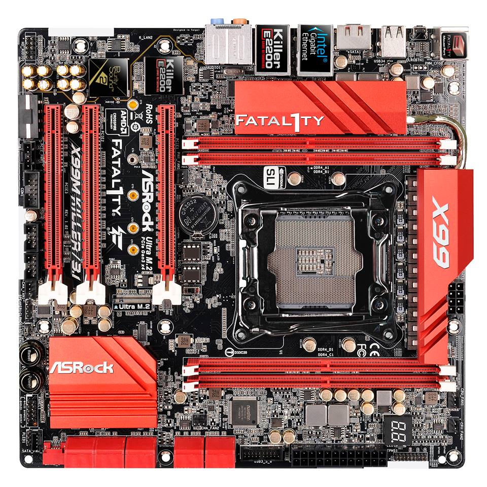 Immagine pubblicata in relazione al seguente contenuto: ASRock annuncia la motherboard micro-ATX Fatal1ty X99M Killer/3.1 | Nome immagine: news22438_ASRock-Fatal1ty-X99M-Killer-3.1_2.jpg