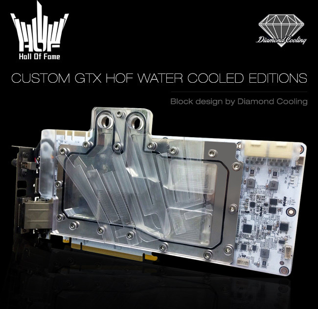 Immagine pubblicata in relazione al seguente contenuto: GALAX lancia le GeForce GTX 980 e 970 HOF WATERCOOLED Edition | Nome immagine: news22518_GALAX_WATER-COOLED-HOF_1.jpg