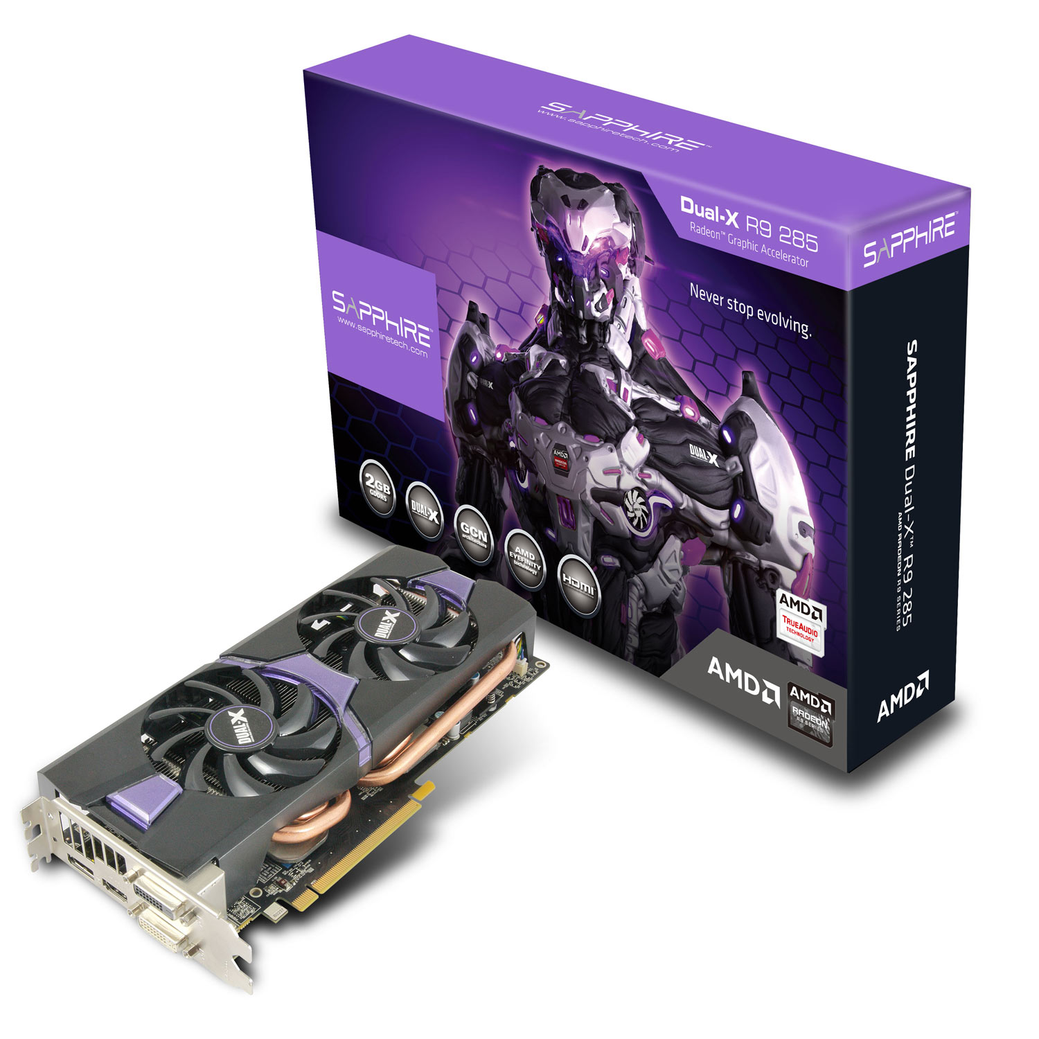 Immagine pubblicata in relazione al seguente contenuto: AMD riduce il prezzo della video card Radeon R9 285 | Nome immagine: news22546_SAPPHIRE-Radeon-R9-285_1.jpg