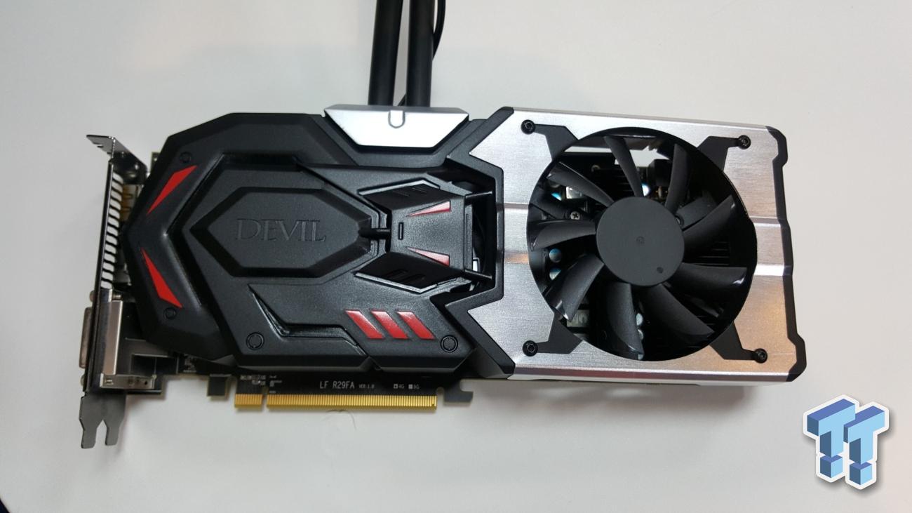 Immagine pubblicata in relazione al seguente contenuto: Prime foto della video card PowerColor Radeon R9 390X Devil 13 | Nome immagine: news22670_PowerColor-Radeon-R9-390X-Devil-13_1.jpg