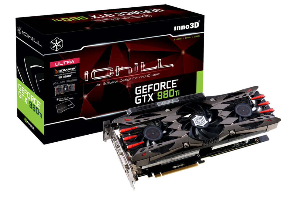 Immagine pubblicata in relazione al seguente contenuto: Inno3D lancia la factory-overclocked GeForce GTX 980 Ti iChill X4 Ultra | Nome immagine: news22720_Inno3D-GeForce-GTX-980-Ti-iChill-X4-Ultra_1.png