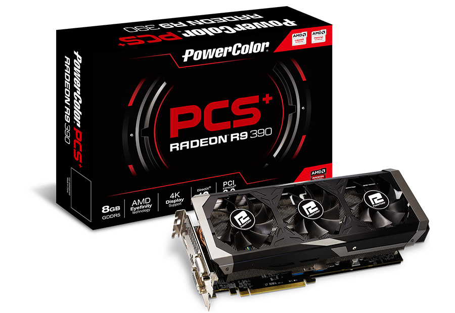 Immagine pubblicata in relazione al seguente contenuto: TUL lancia le Radeon factory-overclocked PCS+ R9 390X e R9 390 | Nome immagine: news22740_Powercolor-PCS-Plus-Radeon-R9-390-Series_2.jpg