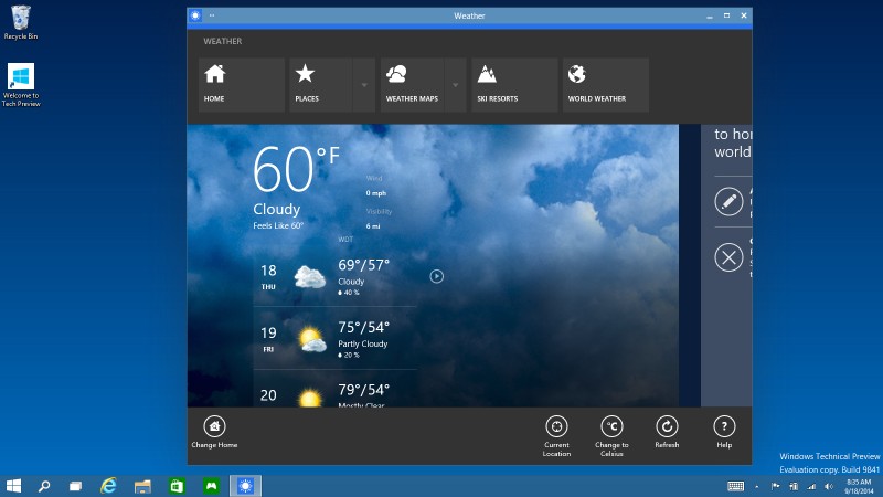Immagine pubblicata in relazione al seguente contenuto: Windows 10 si appresta a cambiare il mercato dei notebook e dei tablet | Nome immagine: news22820_Windows-10-Official-Screenshot_2.jpg