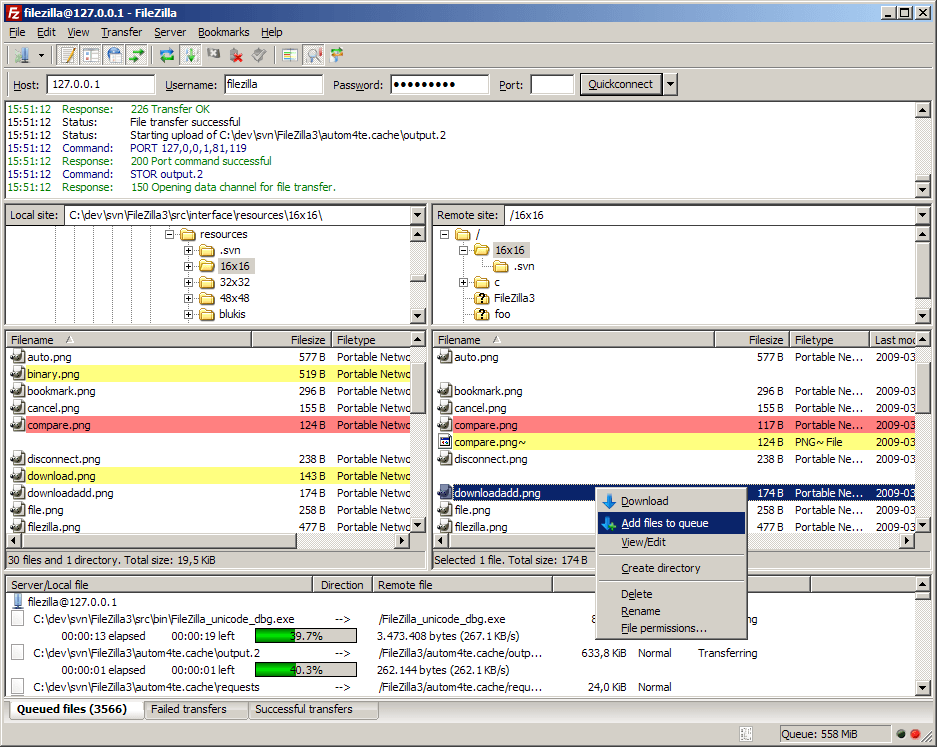 Media asset in full size related to 3dfxzone.it news item entitled as follows: FTP & SFTP Tools: FileZilla Client 3.12.0 - Windows, Linux e OS X | Image Name: news22831_FileZilla-Client-Screenshot_1.png