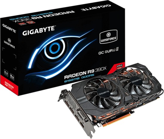 Immagine pubblicata in relazione al seguente contenuto: GIGABYTE introduce le Radeon R9 390X e R9 390 WindForce 2X | Nome immagine: news22866_GIGABYTE-R939XWF2-8GD_1.jpg