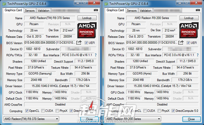 Media asset in full size related to 3dfxzone.it news item entitled as follows: Le specifiche ufficiose della video card Radeon R7 370X di AMD | Image Name: news22908_GPU-Z-Radeon-R7-370X_1.jpg