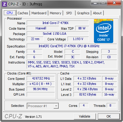 Immagine pubblicata in relazione al seguente contenuto: CPU-Z 1.73.0 supporta Windows 10 e include un tab per il benchmark | Nome immagine: news22958_CPU-Z-screenshot_1.png