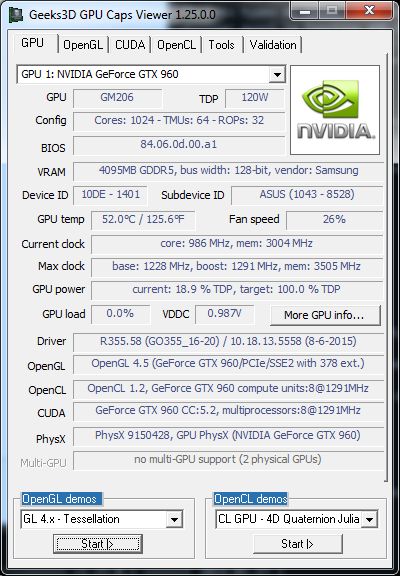 Immagine pubblicata in relazione al seguente contenuto: Video Card & GPU Information Utilities: GPU Caps Viewer 1.25.0 | Nome immagine: news22980_GPU-Caps-Viewer-screenshot_1.jpg