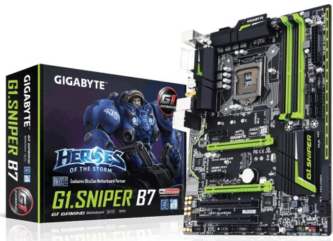 Immagine pubblicata in relazione al seguente contenuto: GIGABYTE introduce la motherboard G1.Sniper B7 per CPU Intel Skylake | Nome immagine: news23073_GIGABYTE-G1-Sniper-B7_2.jpg