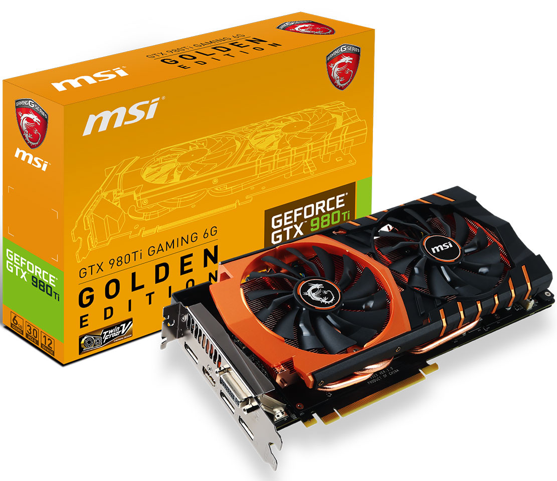 Immagine pubblicata in relazione al seguente contenuto: MSI introduce la video card GeForce GTX 980Ti GAMING 6G Golden Edition | Nome immagine: news23146_MSI-GeForce-GTX-980-Ti-Gaming-Golden-Edition_9.jpg