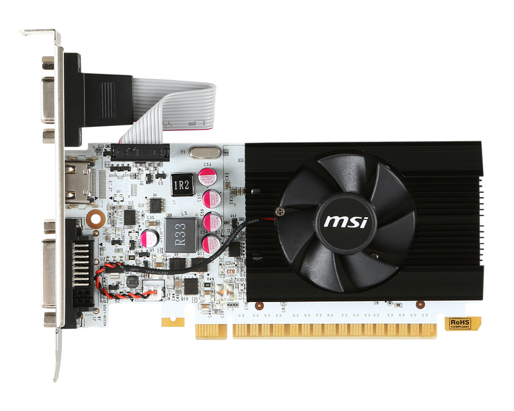 Immagine pubblicata in relazione al seguente contenuto: MSI lancia una GeForce GT 730 factory-overclocked con PCB bianco | Nome immagine: news23165_MSI-GeForce-GT-730-LP-OC-1GB-G-DDR5_2.png