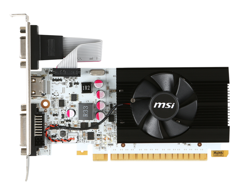 Media asset in full size related to 3dfxzone.it news item entitled as follows: MSI lancia una GeForce GT 730 factory-overclocked con PCB bianco | Image Name: news23165_MSI-GeForce-GT-730-LP-OC-1GB-G-DDR5_2.png