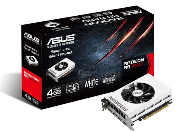 Media asset in full size related to 3dfxzone.it news item entitled as follows: Foto della video card Radeon R9 Nano White Edition in arrivo da ASUS | Image Name: news23258_ASUS-Radeon-R9-Nano-White-Edition_1.jpg