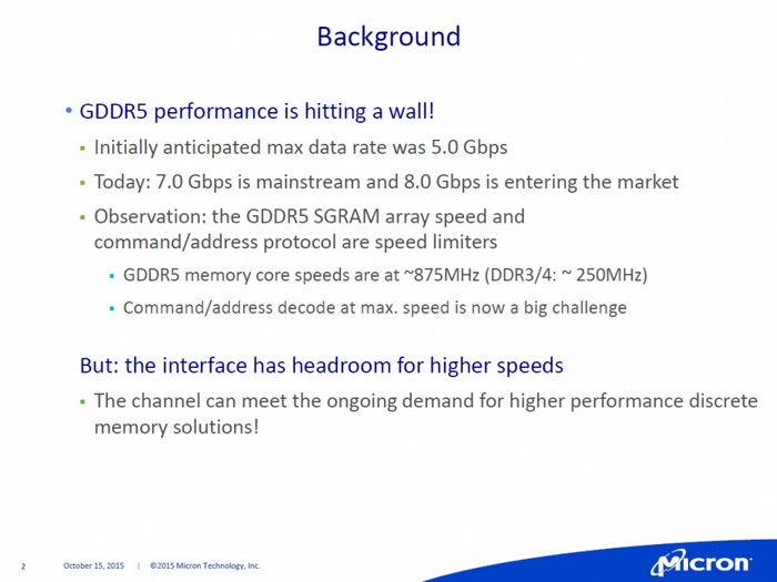 Media asset in full size related to 3dfxzone.it news item entitled as follows: Micron propone la memoria G-DDR5X come alternativa alla HBM | Image Name: news23265_Micron-G-DDR5X_3.jpg