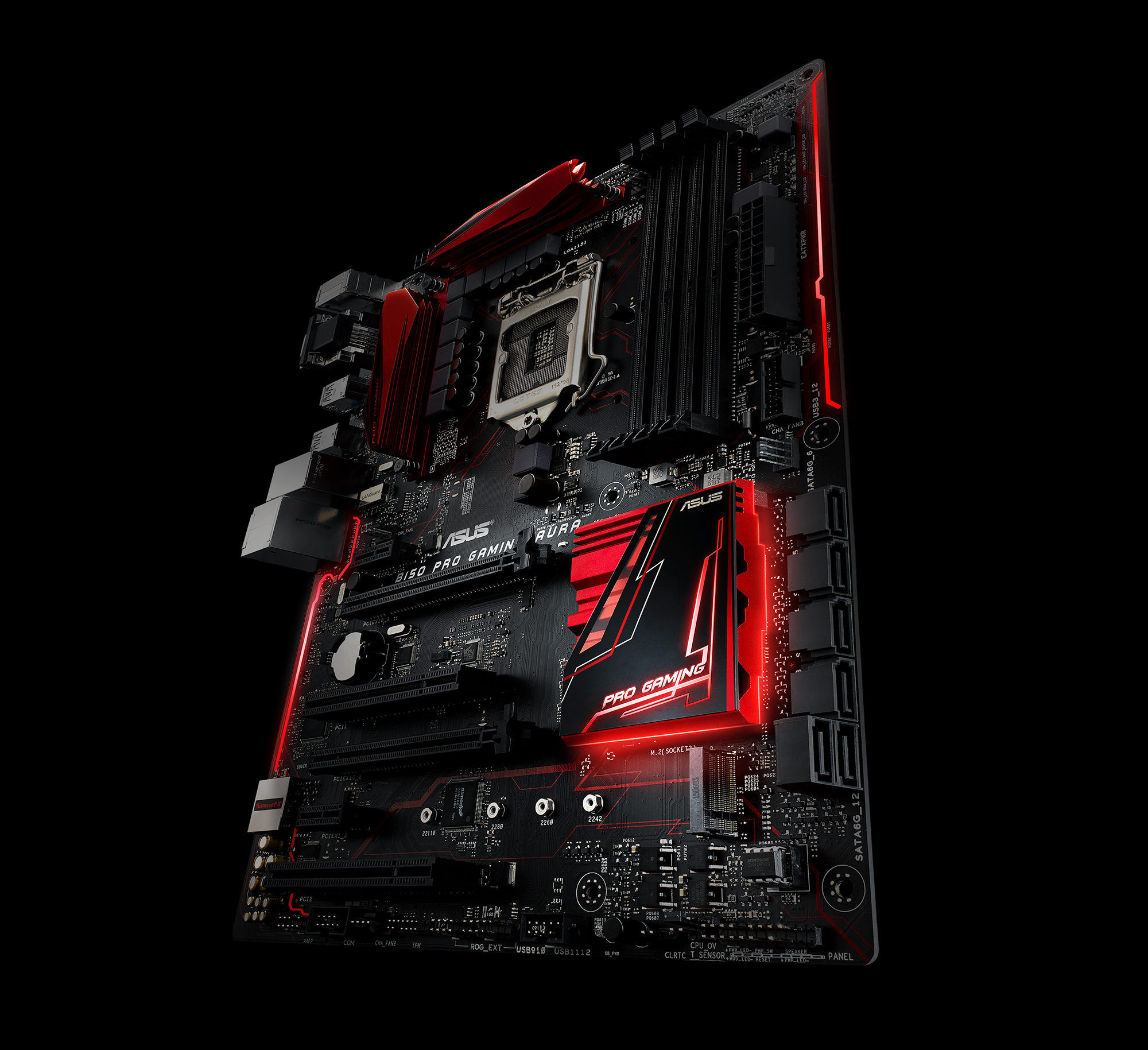 Media asset in full size related to 3dfxzone.it news item entitled as follows: ASUS lancia le motherboard B150 Pro Gaming/Aura e B150 Pro Gaming | Image Name: news23356_ASUS-B150-Pro-Gaming-Aura_2.jpg