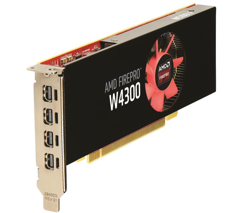 Immagine pubblicata in relazione al seguente contenuto: AMD annuncia la video card professionale FirePro W4300 4GB G-DDR5 | Nome immagine: news23428_AMD-FirePro-W4300_1.jpg