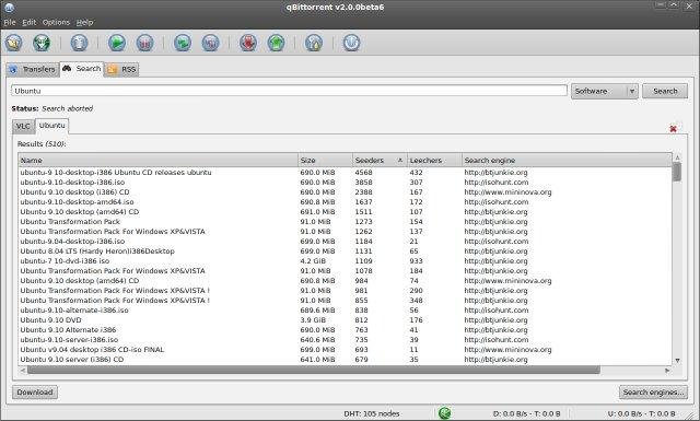 Immagine pubblicata in relazione al seguente contenuto: Free File Sharing & Bittorrent Client Utilities: qBittorrent 3.3.1 | Nome immagine: news23452_qBittorrent-Screenshot_2.jpg