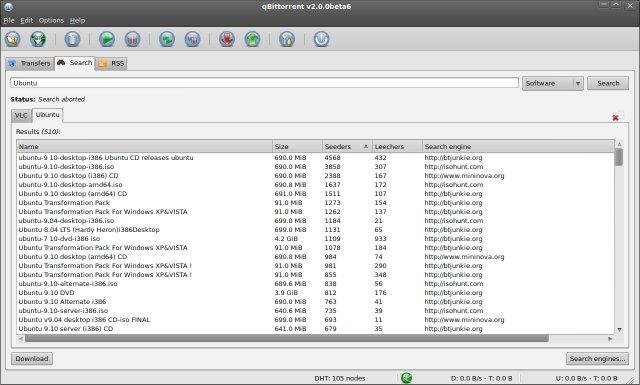 Immagine pubblicata in relazione al seguente contenuto: Free File Sharing & Bittorrent Client Utilities: qBittorrent 3.3.1 | Nome immagine: news23452_qBittorrent-Screenshot_2.jpg