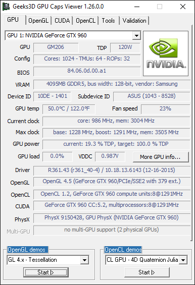 Immagine pubblicata in relazione al seguente contenuto: Video Card & GPU Information Utilities: GPU Caps Viewer 1.26.0 | Nome immagine: news23576_GPU-Caps-Viewer-Screenshot_1.png