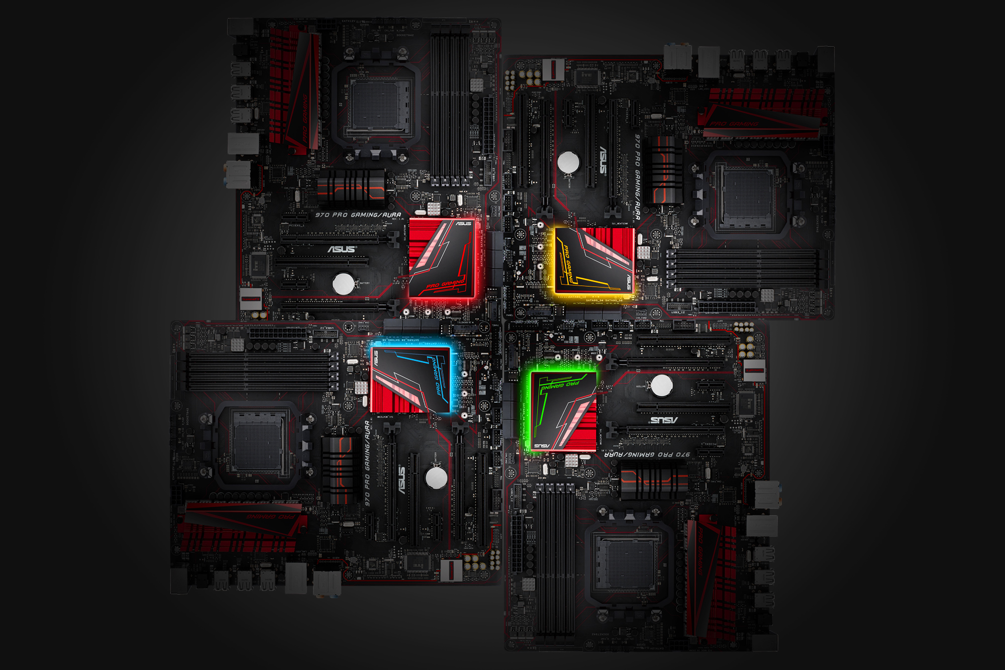 Immagine pubblicata in relazione al seguente contenuto: ASUS annuncia la motherboard 970 Pro Gaming/Aura per CPU AMD AM3+ | Nome immagine: news23703_ASUS-970-PRO-GAMING-AURA_2.jpg