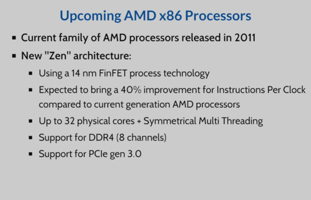 Immagine pubblicata in relazione al seguente contenuto: Arrivano conferme sulle specifiche dei nuovi processori Zen di AMD | Nome immagine: news23779_Slide-Specifiche-CPU-AMD-Zen_1.jpg