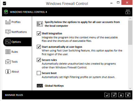 Immagine pubblicata in relazione al seguente contenuto: Free Internet Security Utilities: Windows Firewall Control 4.6.1.0 | Nome immagine: news23782_Windows-Firewall-Control-Screenshot_2.png