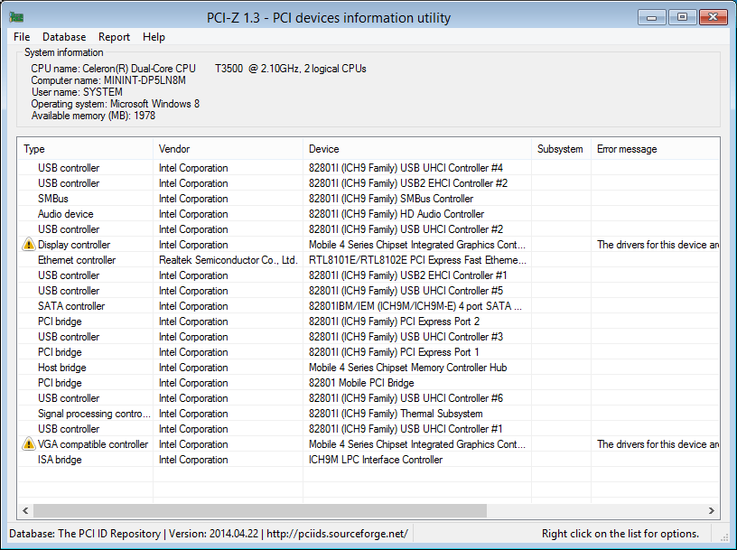 Immagine pubblicata in relazione al seguente contenuto: System & Hardware Information Utilities: PCI-Z 1.4 alpha | Nome immagine: news23783_PCI-Z-Screenshot_1.png