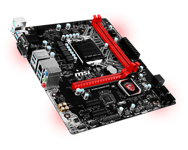 Immagine pubblicata in relazione al seguente contenuto: MSI introduce la motherboard B150M GAMING PRO per CPU Skylake | Nome immagine: news23864_MSI-B150M-GAMING-PRO_1.png