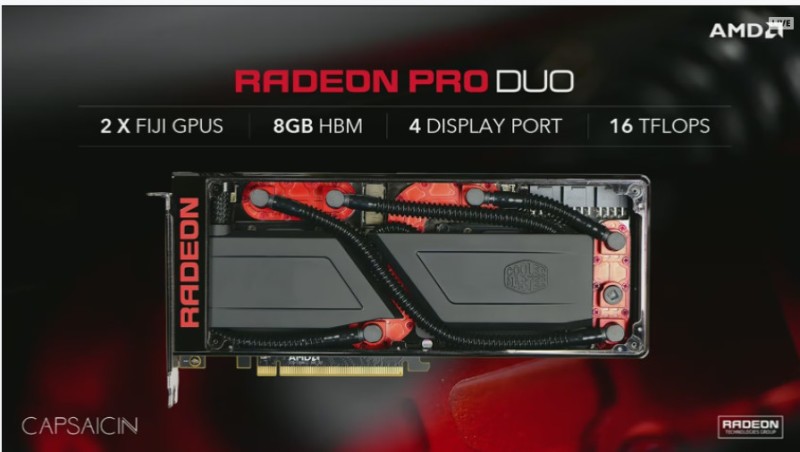 Media asset in full size related to 3dfxzone.it news item entitled as follows: AMD annuncia la video card dual-gpu Radeon Pro Duo con 2 GPU Fiji a 28nm | Image Name: news23952_AMD-Radeon-Pro-Duo_3.jpg
