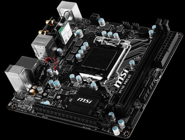 Immagine pubblicata in relazione al seguente contenuto: MSI introduce la motherboard H110I PRO AC per le CPU con socket LGA-1151 | Nome immagine: news24028_H110I-PRO-AC-MSI_1.jpg