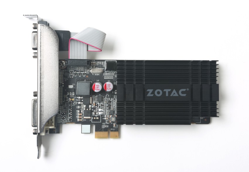 Immagine pubblicata in relazione al seguente contenuto: Zotac introduce una GeForce GT 710 1GB con interfaccia PCI-Express x1 | Nome immagine: news24147_Zotac-GeForce-GT-710-1GB-PCIE-x1_1.jpg