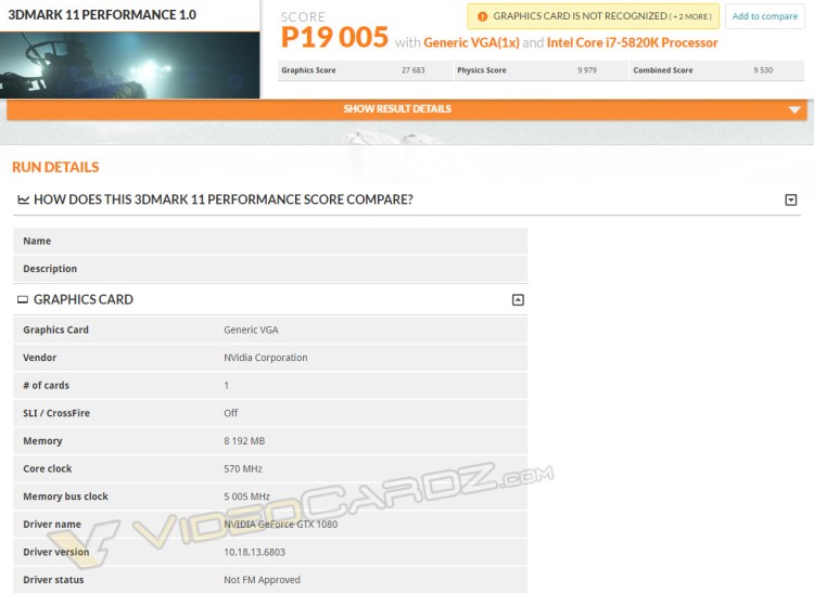 Media asset in full size related to 3dfxzone.it news item entitled as follows: Benchmark della GeForce GTX 1080 con 3DMark FireStrike Extreme e 3DMark 11 | Image Name: news24227_GeForce-GTX-1080-Benchmark_1.jpg