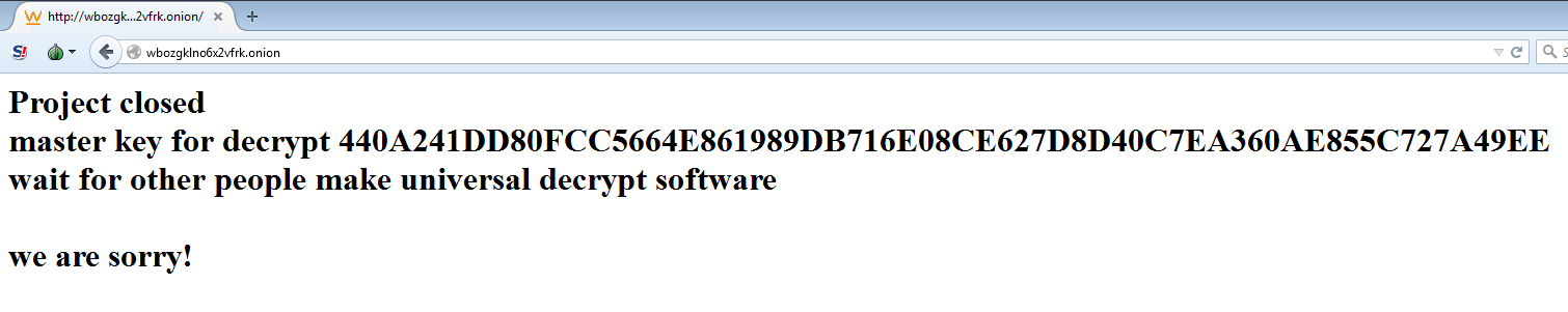 Media asset in full size related to 3dfxzone.it news item entitled as follows: I creatori del ransomware TeslaCryptc pubblicano una key per decifrare i file | Image Name: news24296_TeslaCrypt_1.png