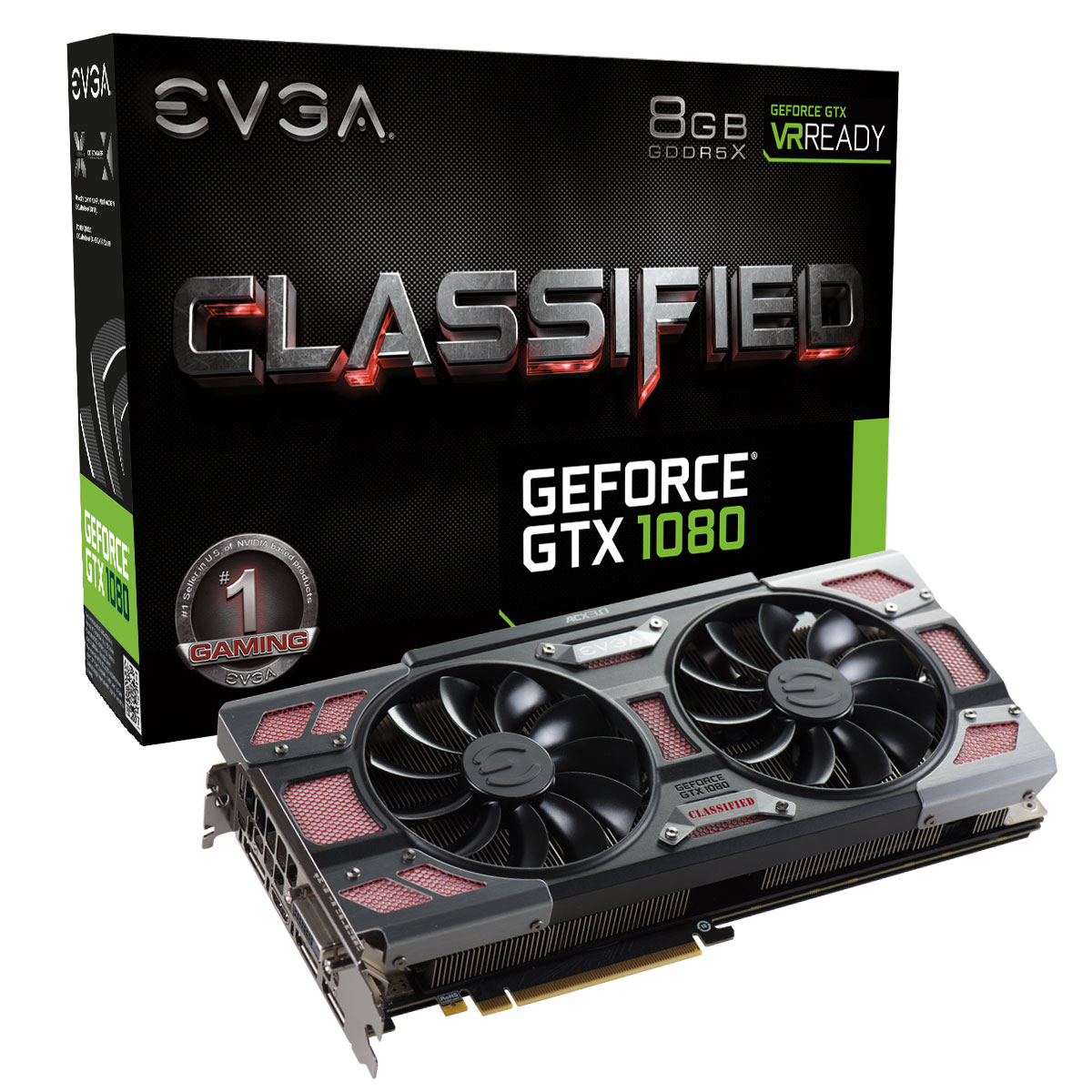 Immagine pubblicata in relazione al seguente contenuto: EVGA annuncia cinque video card GeForce GTX 1080, reference e non | Nome immagine: news24333_EVGA-GeForce-GTX-1080-CLASSIFIED-GAMING-ACX-3_1.jpg