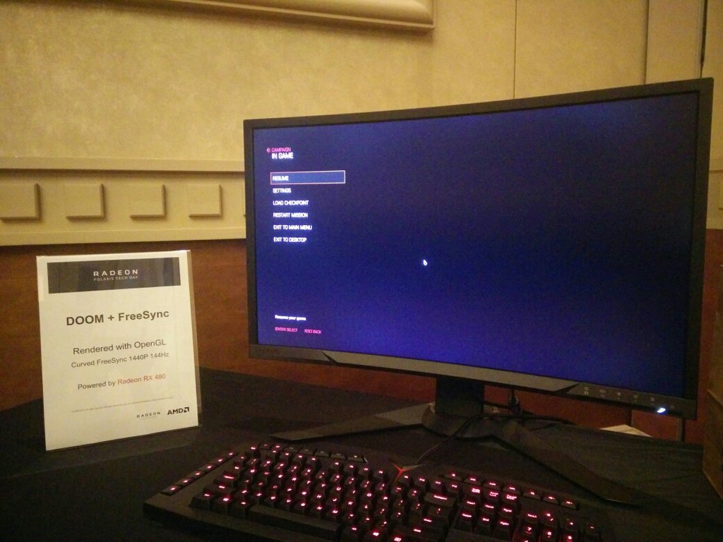 Immagine pubblicata in relazione al seguente contenuto: AMD mostra DOOM in esecuzione su un sistema con una Radeon RX 480 | Nome immagine: news24345_AMD-Radeon-RX-480_1.jpg