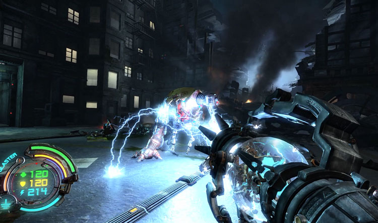 Immagine pubblicata in relazione al seguente contenuto: Trailer di lancio e screenshots del first-person shooter Hard Reset Redux | Nome immagine: news24373_Hard-Reset-Redux-Screenshot_1.jpg