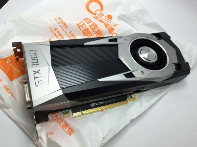 Immagine pubblicata in relazione al seguente contenuto: Foto della video card GeForce GTX 1060 di NVIDIA in versione reference | Nome immagine: news24504_NVIDIA-GeForce-GTX-1060_1.jpg