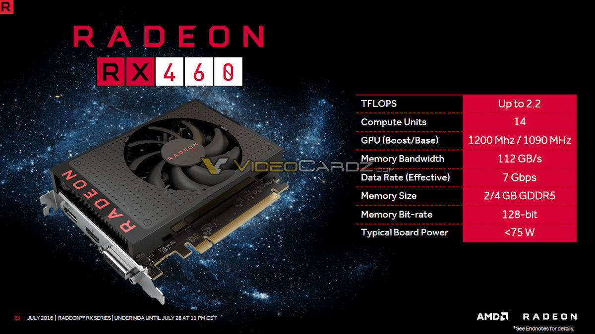 Immagine pubblicata in relazione al seguente contenuto: Specifiche, benchmark e date di lancio delle Radeon RX 470 e Radeon RX 460 | Nome immagine: news24676_AMD-Radeon-RX-460_1.jpg