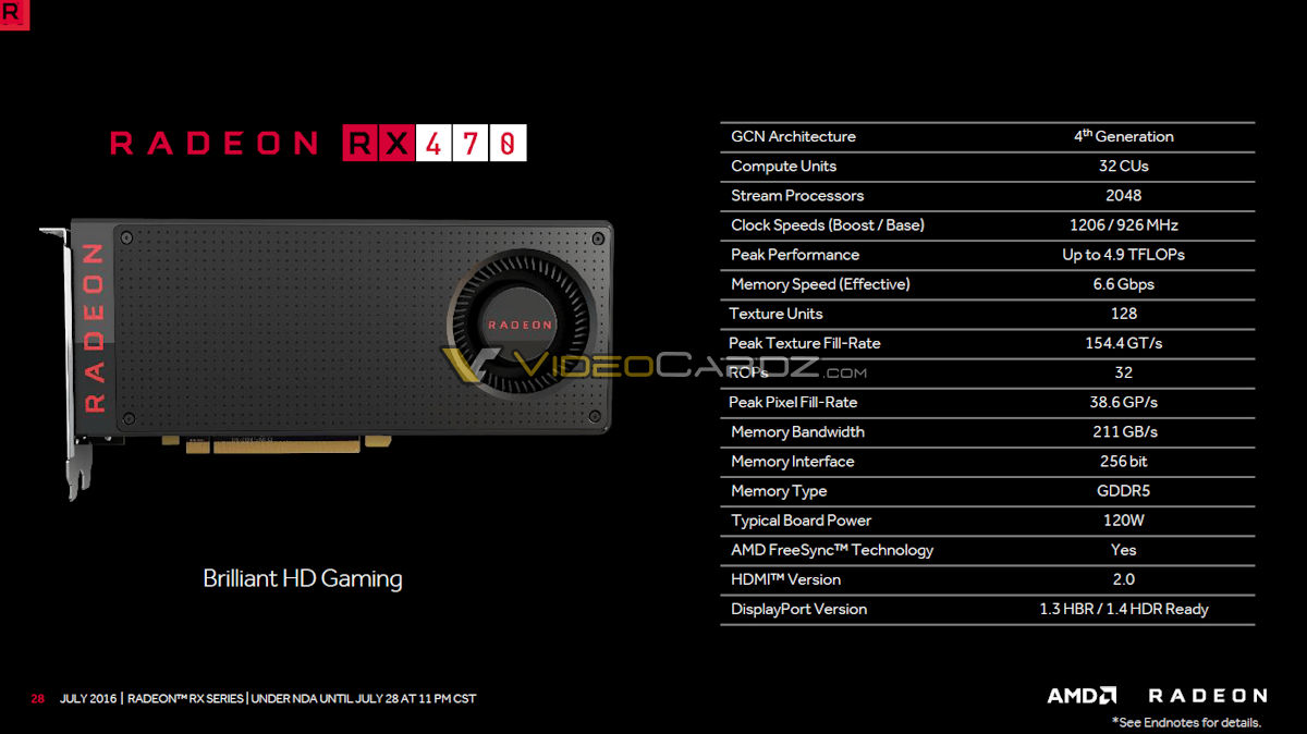 Media asset in full size related to 3dfxzone.it news item entitled as follows: Specifiche, benchmark e date di lancio delle Radeon RX 470 e Radeon RX 460 | Image Name: news24676_AMD-Radeon-RX-470_2.jpg