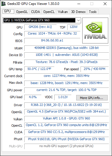 Media asset in full size related to 3dfxzone.it news item entitled as follows: GPU Caps Viewer 1.30.2 supporta le Radeon Polaris e le GeForce Pascal | Image Name: news24710_GPU-Caps-Viewer_1.png
