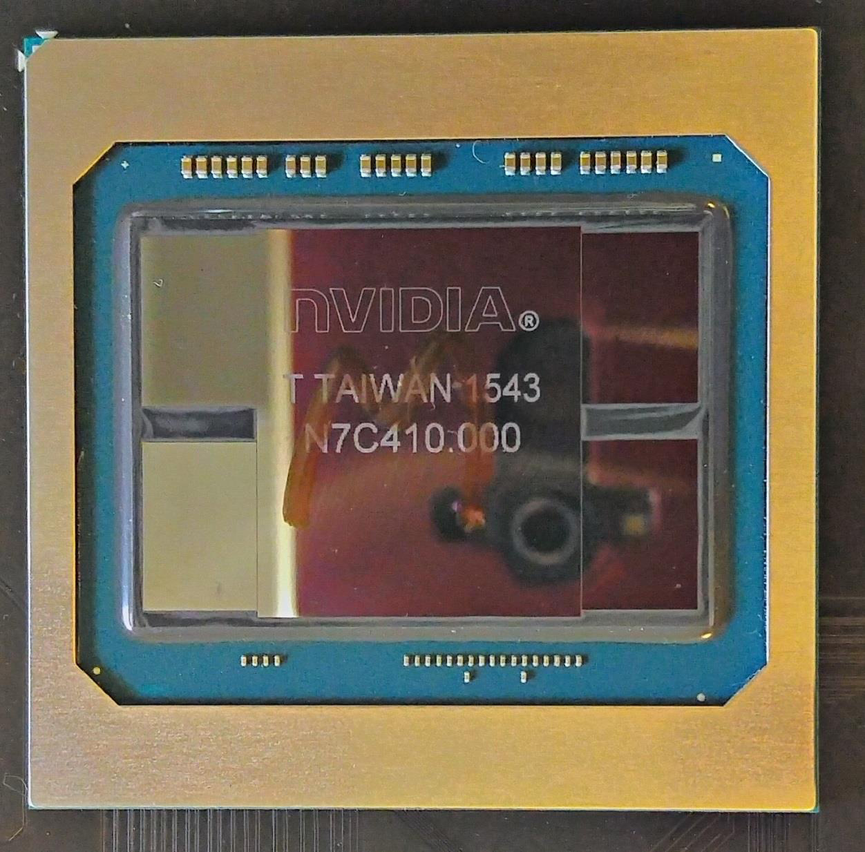 Media asset in full size related to 3dfxzone.it news item entitled as follows: Foto del die e del package della GPU Big Pascal GP100 di NVIDIA | Image Name: news24818_NVIDIA-GP100-die-Chip_2.jpg
