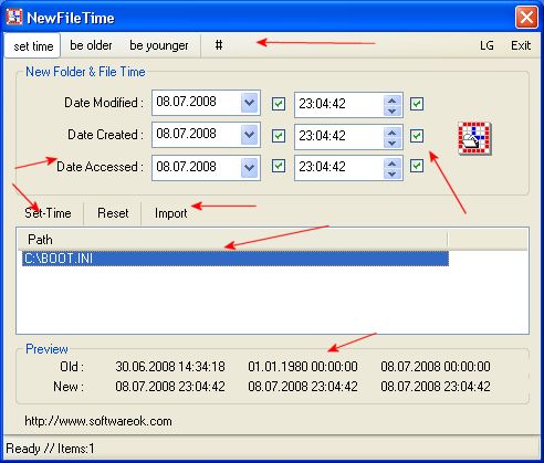 Immagine pubblicata in relazione al seguente contenuto: NewFileTime 2.67 cambia la data di creazione e modifica di file e directory | Nome immagine: news24823_NewFileTime-Screenshot_2.jpg