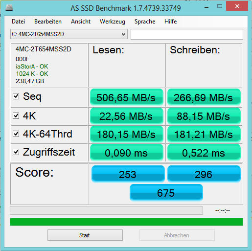 Risorsa grafica - foto, screenshot o immagine in genere - relativa ai contenuti pubblicati da amdzone.it | Nome immagine: news24846_AS-SSD-Benchmark-Screenshot_1.png