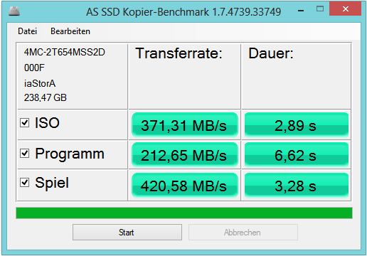 Media asset in full size related to 3dfxzone.it news item entitled as follows: AS SSD Benchmark 1.9.5986.35387 misura le performance dei drive a stato solido | Image Name: news24846_AS-SSD-Benchmark-Screenshot_2.png