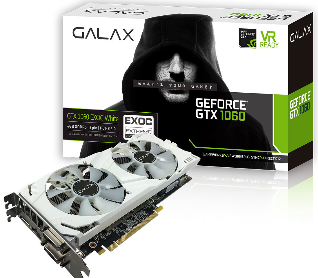 Immagine pubblicata in relazione al seguente contenuto: GALAX lancia la video card GeForce GTX 1060 EXOC 6GB White Edition | Nome immagine: news25009_GALAX-GeForce-GTX-1060-EXOC-6GB-White-Edition_4.jpg