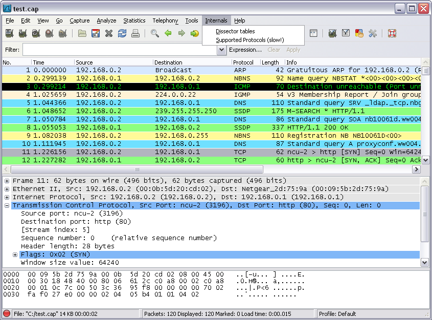 Media asset in full size related to 3dfxzone.it news item entitled as follows: Network Utilities: Wireshark 2.2.1 monitora e analizza i pacchetti di dati | Image Name: news25050_Wireshark-Screenshot_2.png