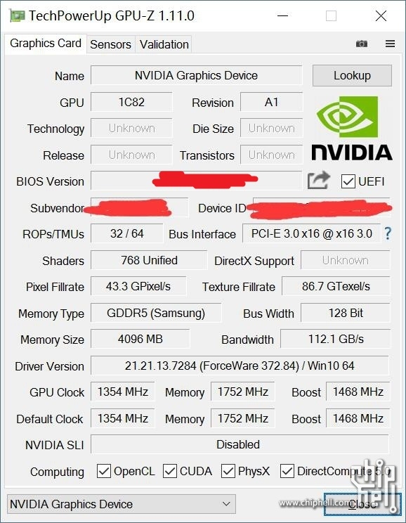 Immagine pubblicata in relazione al seguente contenuto: GeForce GTX 1050 Ti: foto della GPU GP107 e benchmark con 3DMark | Nome immagine: news25054_GeForce-GTX-1050-Ti_3.jpg