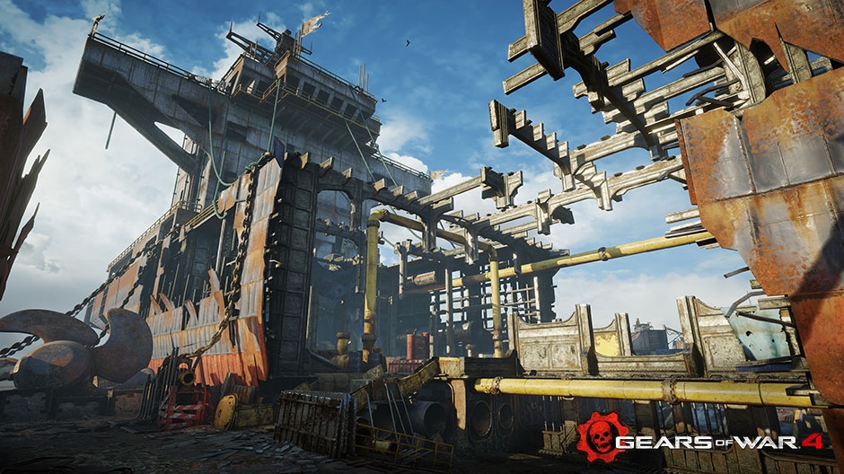 Immagine pubblicata in relazione al seguente contenuto: Le mappe multiplayer Checkout e Drydock in arrivo per Gears of War 4 | Nome immagine: news25169_GearsofWar4_Map_DryDock_1.jpg