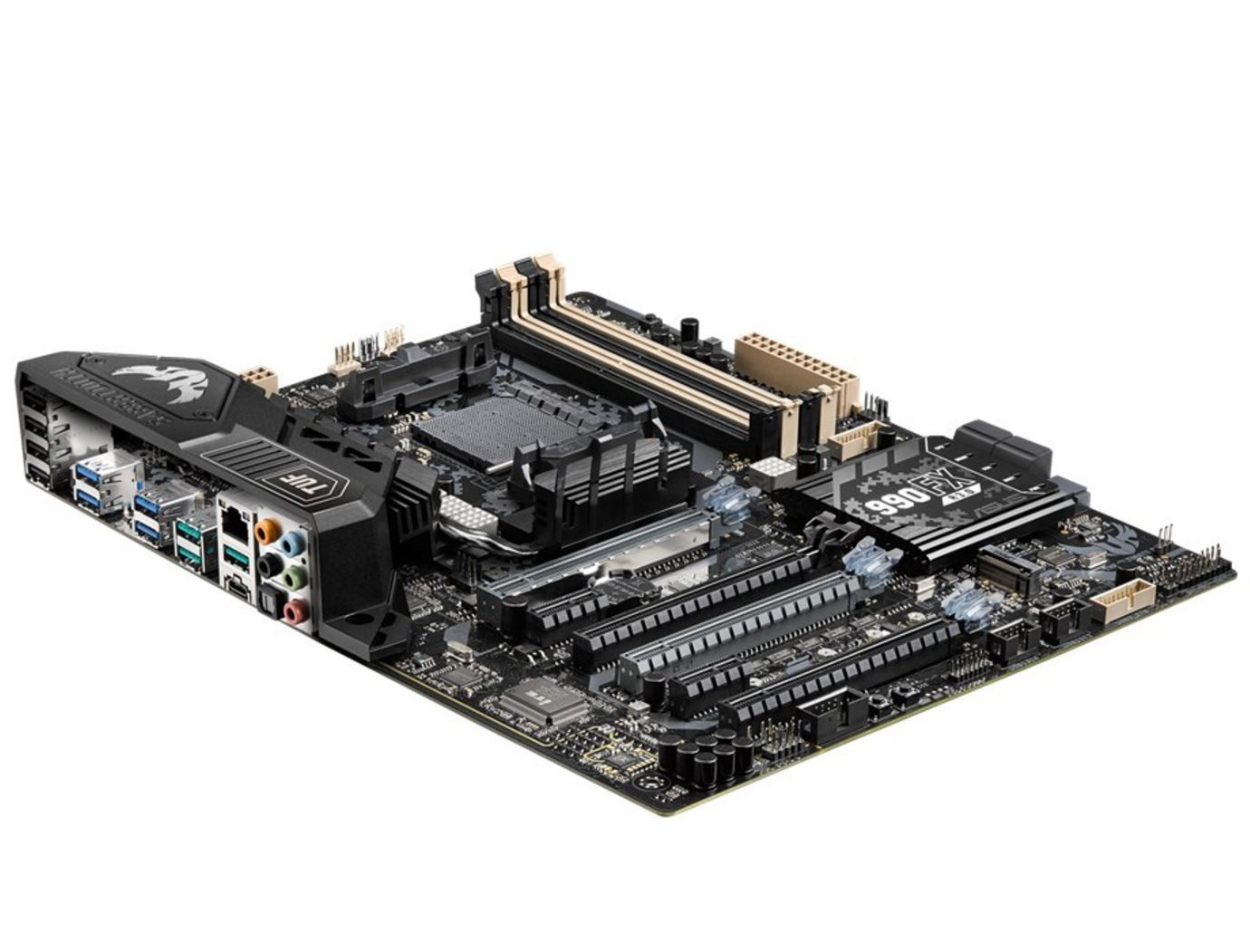 Immagine pubblicata in relazione al seguente contenuto: ASUS introduce la motherboard TUF Sabertooth 990FX R3.0 per CPU AMD AM3+ | Nome immagine: news25188_ASUS-TUF-Sabertooth-990FX-R3_2.jpg